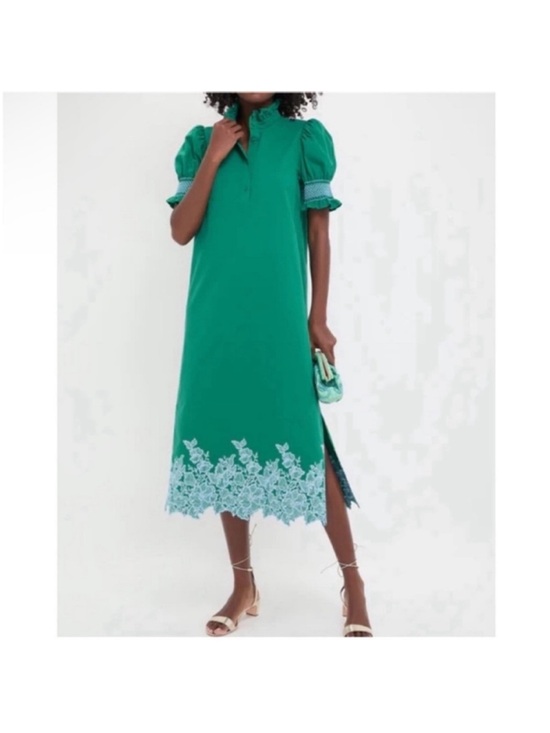 Hyacinth House Dresses & Skirts - Tuckernuck Hyacinth House 100% Cotton Green Embroidery Eliza Midi Dress - Size M